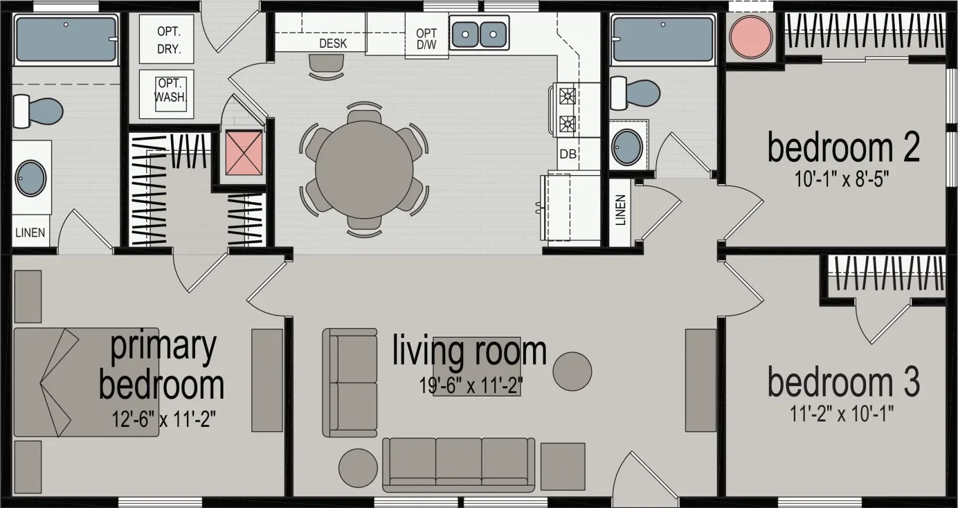 Elmore bay (a) floor plan and floor plan home features