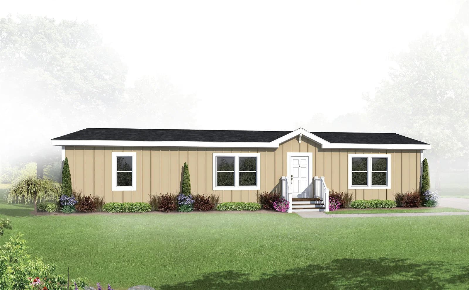 Elmore bay (a) hero, elevation, and exterior home features