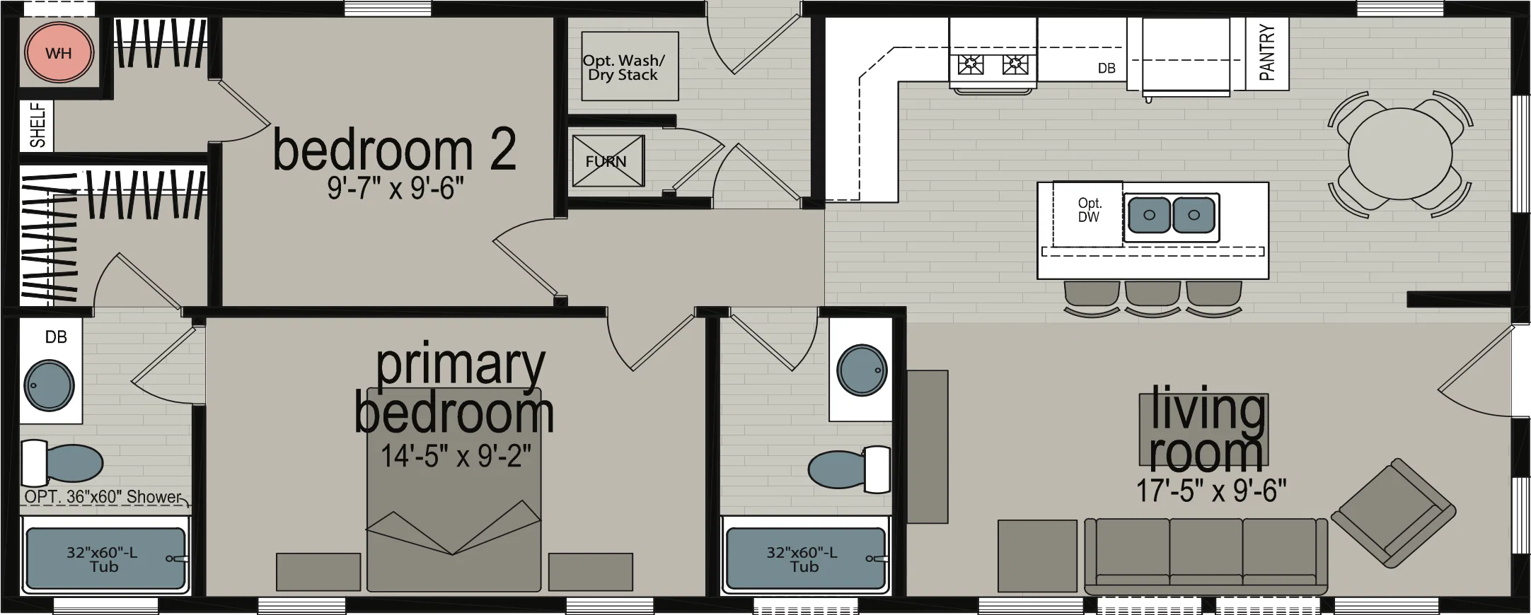 San pedro 44x20 floor plan and hero home features
